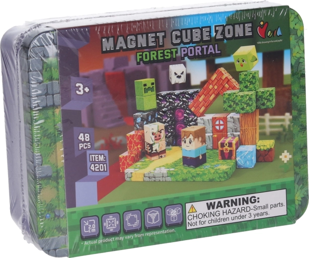 Stavebnice Magnet cube zone forest portal (48 dílků)