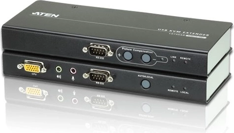 usb kvm extender vga/audio přes cat5 s rs-232 (1280×1024 @ 200 m)