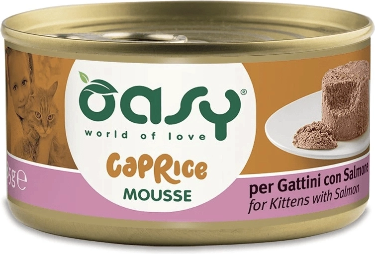 oasy caprice mousse pro koťata s lososem 85 g