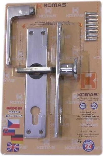 Dveřní klika s knoflíkem na vložku, hliník