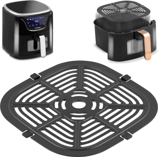 Mřížka do horkovzdušné fritézy Berdsen BD-652, 21 × 21 cm, nerez s nepřilnavým povrchem PTFE