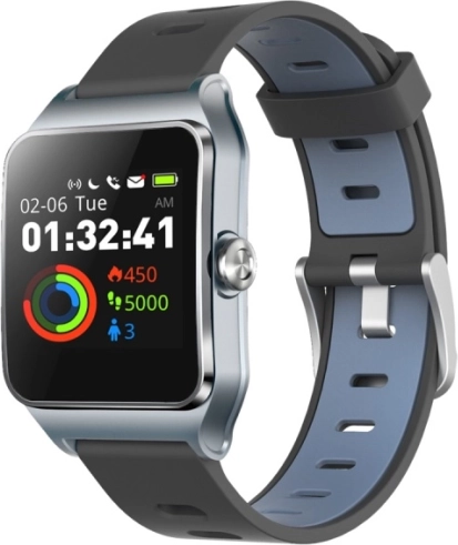 UMAX U‑Band P1 Pro – stříbrný chytrý náramek s GPS a měřením tepu