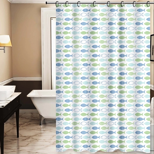 Sprchový závěs Toro Premium 178 × 199 cm s motivem rybiček