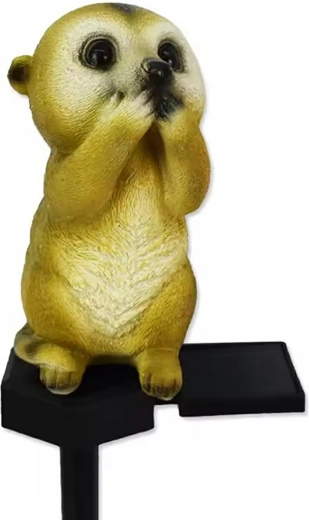 Solární LED zahradní lampa ve tvaru sviště