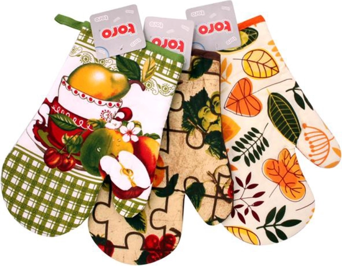 Kuchyňská bavlněná rukavice s ouškem 27 × 19 cm