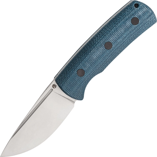 Petrified Fish Beluga outdoorový nůž 9,2 cm, satin, modrá Micarta, pouzdro Kydex