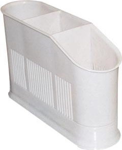 Odkapávač na příbory se 3 přihrádkami, oválný, mix barev