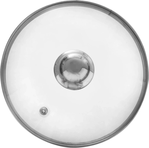 skleněná poklice 20 cm s nerezovým okrajem