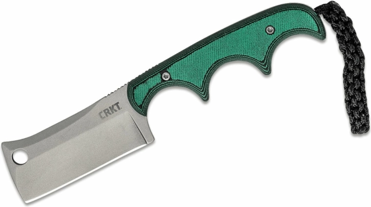 CRKT Minimalist Cleaver nůž na krk 5,4 cm, černo‑zelený, Micarta