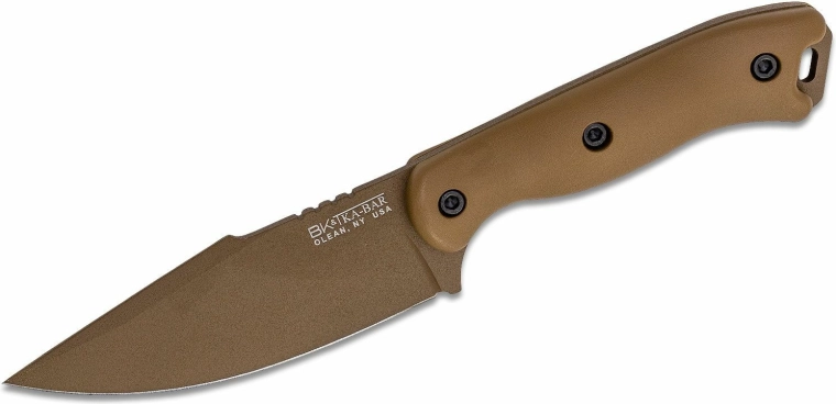 Univerzální nůž KA-BAR Becker Harpoon 11,6 cm, pískově hnědý, Zytel, pouzdro z polymeru