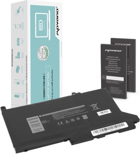 Movano baterie pro Dell Latitude 7280/7290/7380/7390/7480/7490 (11,4 V, 3000 mAh, 34 Wh)