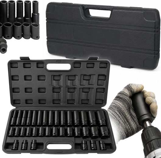 Sada rázových nástrčných hlavic Renew Force 1/2" 8–32 mm (35 dílů) s kufrem