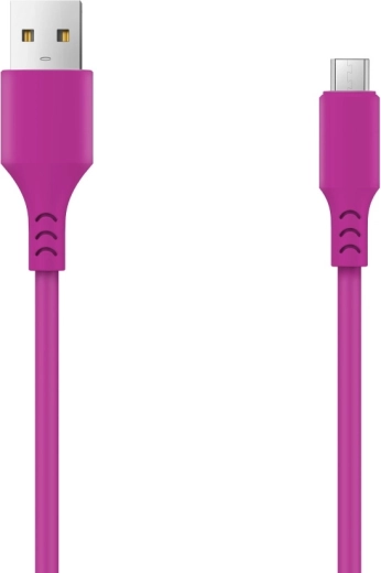 Setty USB–microUSB kabel 1 m, 2 A, purpurový