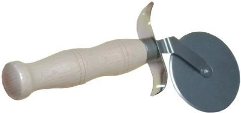 Kráječ na pizzu z nerezové oceli s dřevěnou rukojetí 6 cm
