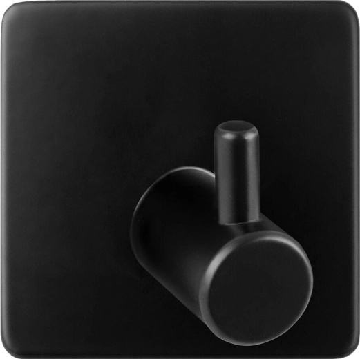 Samolepicí kovový věšák 4,5 × 4,5 × 2,03 cm – černý