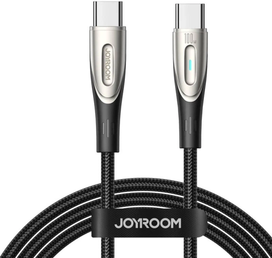 Joyroom star-light kabel USB‑C na USB‑C 100 W 1,2 m černý