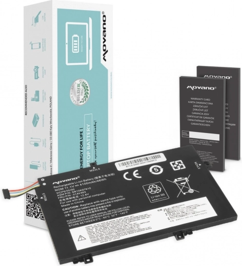 Baterie Movano pro Lenovo ThinkPad L480/L490/L580/L590/L14/L15 4100 mAh (46 Wh)