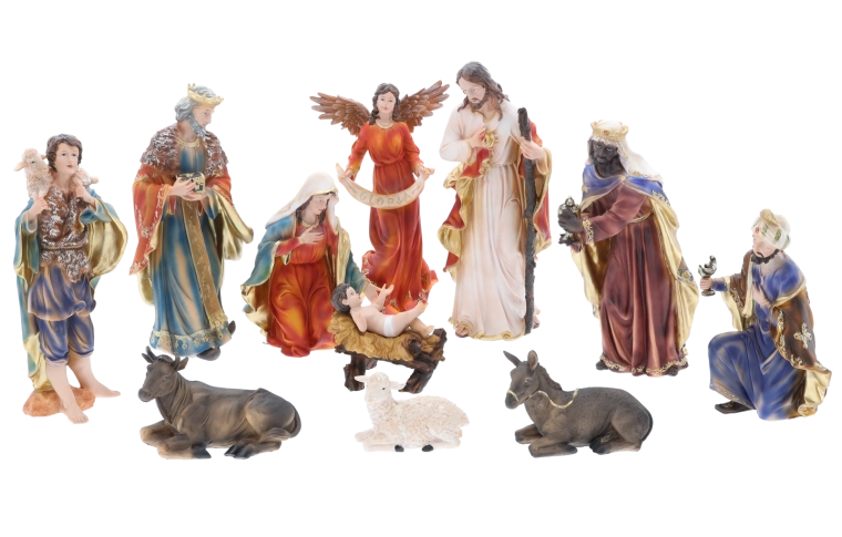 Vánoční betlém – sada 11 figurek z polyresinu do 46 cm