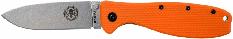 Zavírací nůž ESEE Zancudo, stonewash čepel, oranžová rukojeť FRN