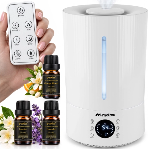 Ultrazvukový zvlhčovač vzduchu s ionizací a aromaterapií 5 l