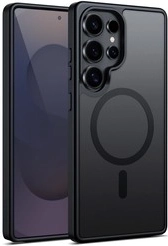 Hybridní matné magnetické pouzdro MagSafe pro Samsung Galaxy S25 Ultra – černé