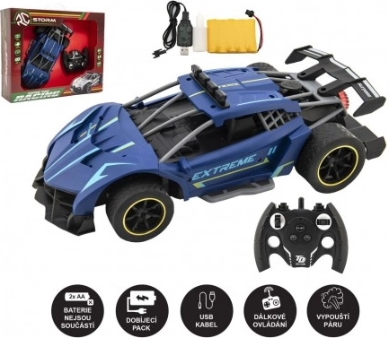 RC auto Sport s parním efektem, modré, 2,4 GHz