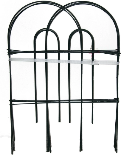 Zahradní plůtek zelený 60 cm × 3 m, kov a plast