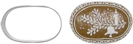 Nerezové vykrajovátko moka oválek 6 cm