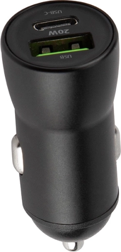 Autonabíječka MAXLIFE MXCC-04 20W s USB-C a USB, černá