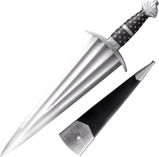 Cold Steel cinquedea sběratelský meč 36,8 cm, růžové dřevo a kožené pouzdro