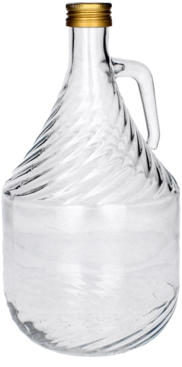 Skleněný demižon 2 l s kovovým šroubovacím uzávěrem
