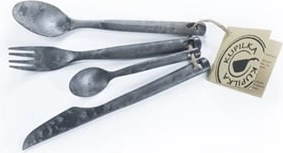 Kupilka kempingový příborový set, 4dílný, černý