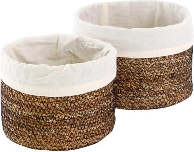 Košíky s podšívkou z mořské trávy TORO, sada 2 ks