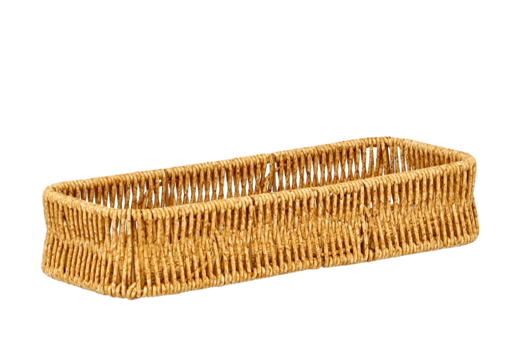 Obdélníkový rustikální košík na pečivo 28,5 × 11 × 5,5 cm