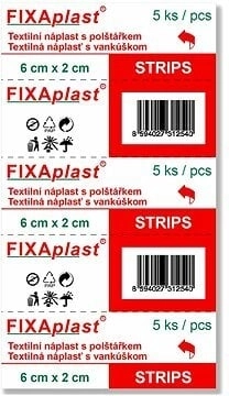 Fixaplast Strip textilní náplast 6 × 2 cm, 5 ks