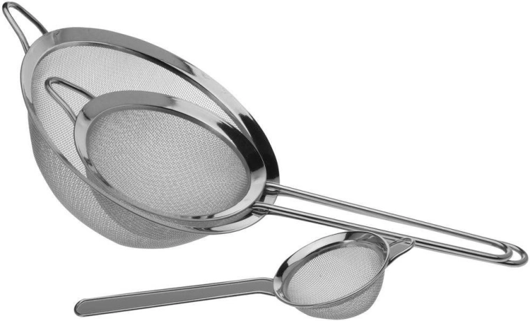 Sada nerezových kuchyňských sít 8/14/20 cm, 3 ks