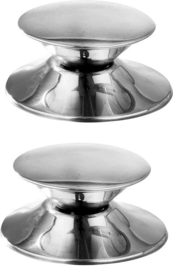 Ocelové knoflíky na poklice GRANDE, 2 ks