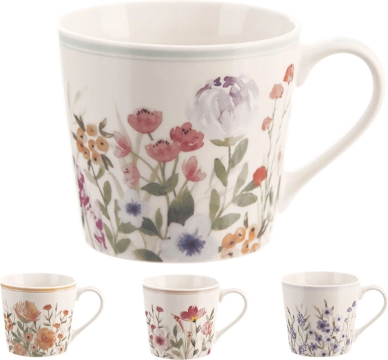 Porcelánový hrnek květ 0,44 l (mix dekorů)