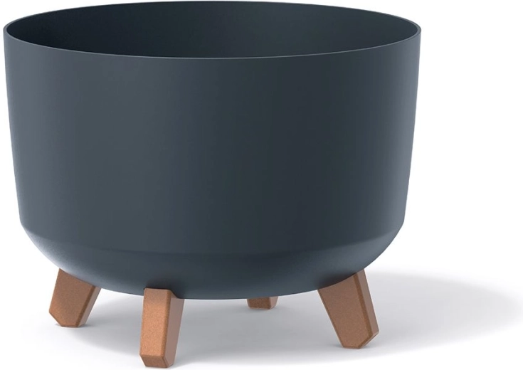 Květináč Gracia 34 cm antracit s nohami