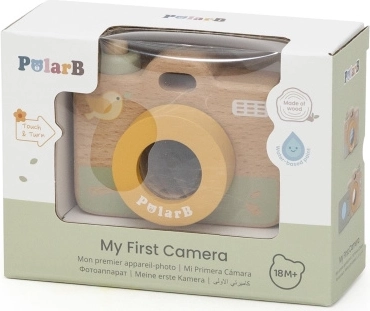 Dřevěná dětská kamera s kaleidoskopem