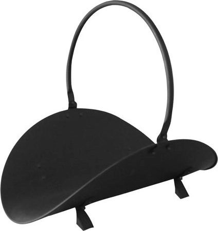 Přenosný stojan na krbové dřevo, černý kov