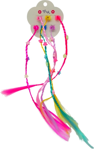 Barevné sponky do vlasů s duhovým přívěskem, sada 6 ks