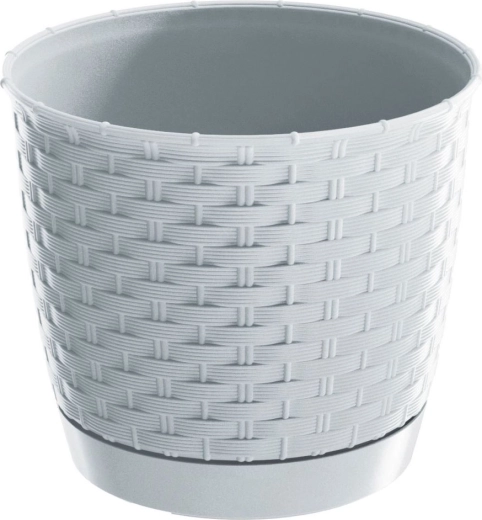 Květináč Ratolla Round 19 cm bílý s miskou
