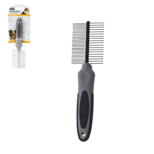 Oboustranný hřeben pro psy a kočky 19 × 5 cm