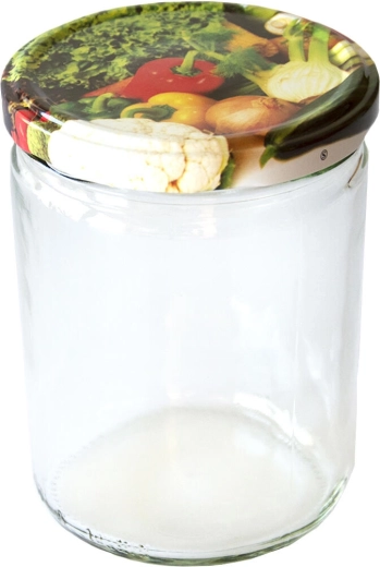 Zavařovací sklenice 440 ml TWIST 82 s víčky, mix dekorů (8 ks)