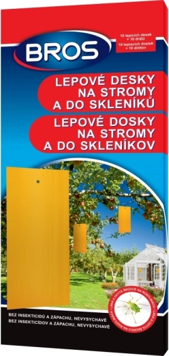 Bros lepové desky na stromy a do skleníků, 10 ks