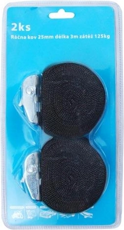 Upínací pás 25 mm, 3 m, nosnost 125 kg (2 ks)