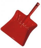 Lopatka na smetí s červeným lakem