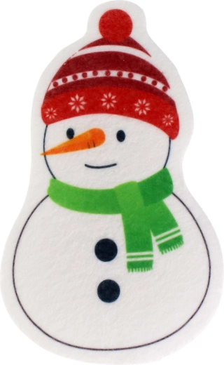 Houbička na nádobí Sněhulák 8 × 12,9 × 3 cm
