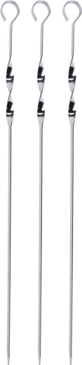 Ploché nerezové grilovací jehly 45 cm (3 ks)